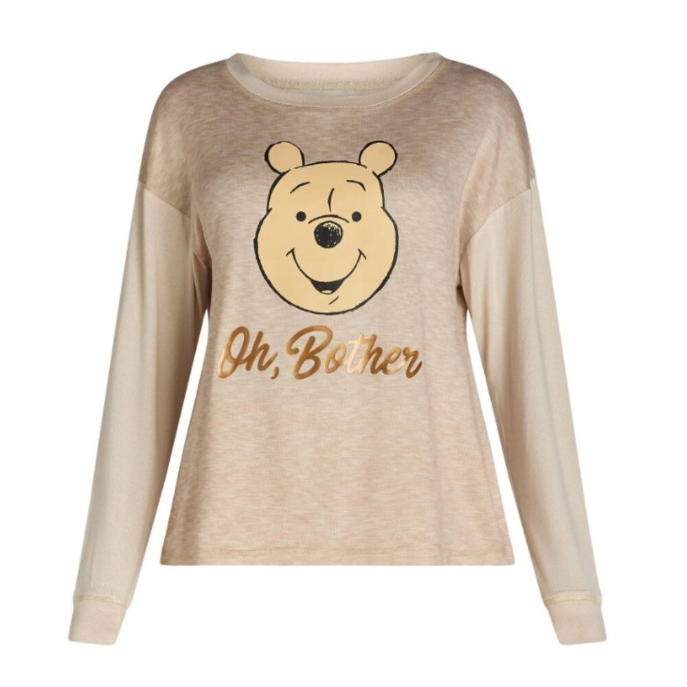 NEW Size Small WINNIE THE POOH Stretchy 3 Pc Comfy Pajama Lounge Set JOYSPUN - Picture 2 of 4